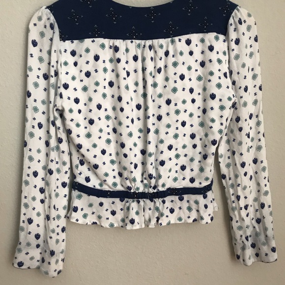 SOLD** FREE PEOPLE ‘where we roam’ ivory blouse - Picture 5 of 8